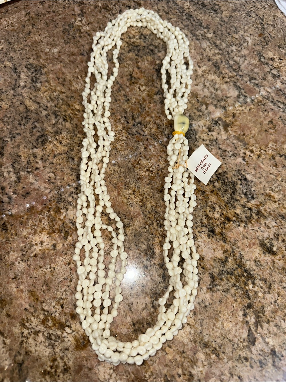 Cream Multi-Strand Bead Necklace — Lightweight Layered Design
